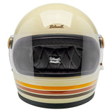 Front of helmet with shield down