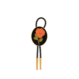 Black Rose bolo tie