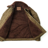 Jacket open to show lining