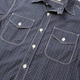 Close up of buttons on front of shirt