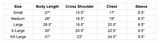 Sizing Chart