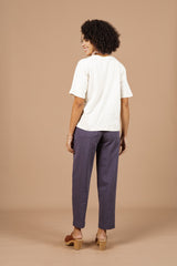 Back of tee on model