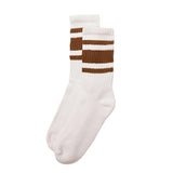 American Trench Mono Stripe Socks in Brown/White
