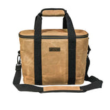 Front view of Readyware waxed canvas cooler bag