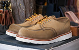 Pair of shoes displayed on countertop