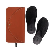 FSC x WTP HS 25 House Shoe in black next to dust bag