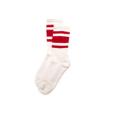 American Trench Mono Stripe Socks in Red/White