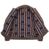 Jacket open to show lining