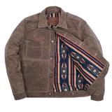 Jacket open to show lining