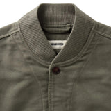 Close up of jacket's collar and uppermost button