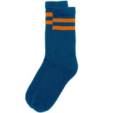 American Trench Retro Double Stripe Socks in Royal