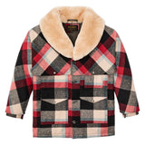 Filson Lined Wool Packer Coat in Red/Cream/Blue Plaid