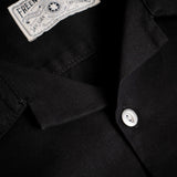 Close up of collar and uppermost button
