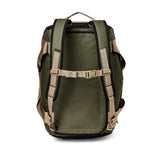 Backpack straps of duffle in olive