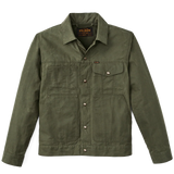Filson Dry Wax Short Cruiser Jacket in olive, front