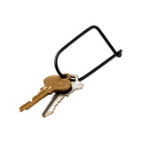 Wilson keyring in vapor black with keys attached