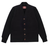 Black womens cardigan on a white background