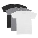 Fontenelle Supply Co. 3-pack blank tees variety in black, Gray, and white