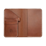 Brown leather notebook wallet