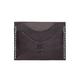 Dark Brown Leather with White Stitching