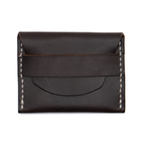 Dark Brown Leather Horizontal Fold Wallet