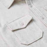 Close up of front chest pocket and buttons