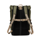 Back of backpack in olive
