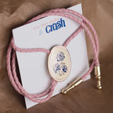 Floral pink bolo tie