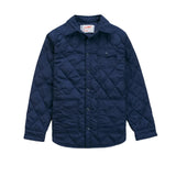 Schott Quilted Shirt Jacket in Navy