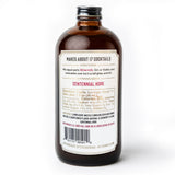 Back of bottle showing nutrition label and ingredients