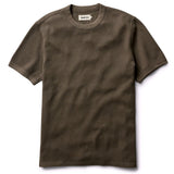 Organic Cotton Short Sleeve Tee in fatigue olive waffle