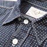 Close up of the collar and buttons
