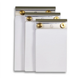 Size comparison of pads of paper