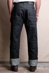 Back of denim on model