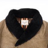 Close up of shearling collar