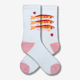 Hippy Feet Socks Three Fish Crews Pink