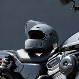 Helmet displayed on bike