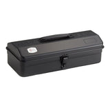 Black tool case with a handle on a white background
