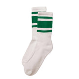 American Trench Mono Stripe Socks in Kelly Green/White
