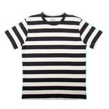 Shifter short sleeve tee in black and white stripe