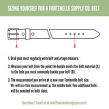 Informational diagram on how to measure belt