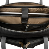 Open briefcase with laptop inside to demonstrate functionality