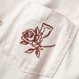 Close up of pocket embroidery