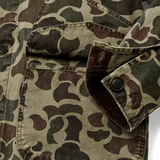 Close up of sleeve and front pockets