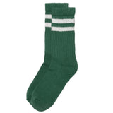 American Trench Retro Double Stripe Socks in Green