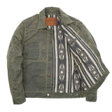 Jacket open to show inner lining