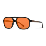 Shwood Eyewear Glacier Sunglasses Black Walnut Amber Polarized