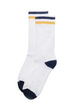 American Trench Socks in Blue and Yellow