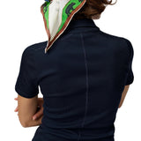 Back of shirt on model