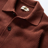 Close up of collar and uppermost buttons